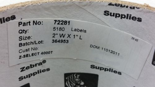 72281 Z-Select 4000T Paper Label, 2x1in