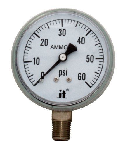 Zenport APG60 Zen-Tek Ammonia Gas Pressure Gauge, 60 PSI, Box of 10