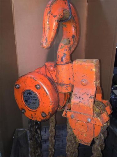 Heavy Duty 10 TON MPT MICHIGAN PNEUMATIC 25FT Chain Fall Hoist Puller 009161