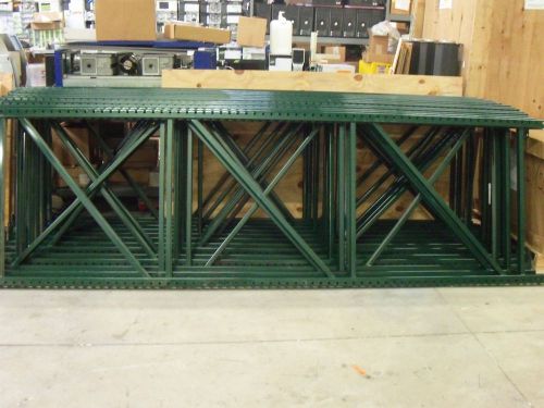 Ridg-u-rak green steel pallet racks 144 inches tall x 42 inches wide for sale
