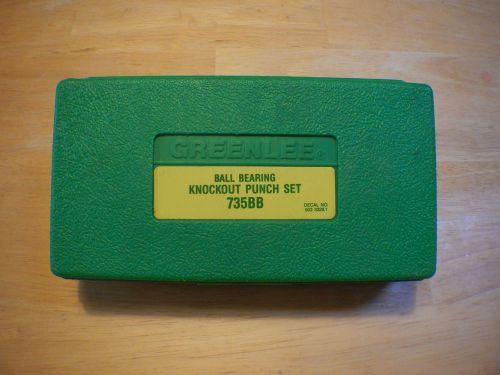 NEW Greenlee 735BB Ball Bearing Knockout Punch Set 1/2&#034; , 3/4&#034; , 1&#034; , 1-1/4&#034;