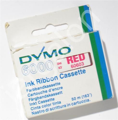 Dymo 6000 Ink Ribbon Cassette Red 60603 NEW