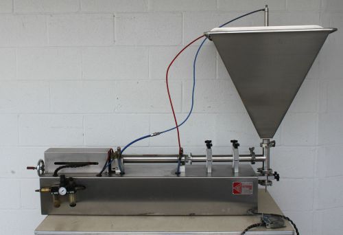 Keith machinery spfs bench top pneumatic piston liquid or cream filling machine for sale