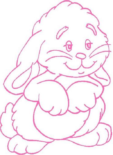 30 Custom Modern Pink Bunny Personalized Address Labels