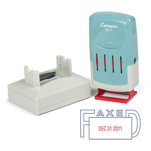 Versadater message dater, faxed, blue/red for sale