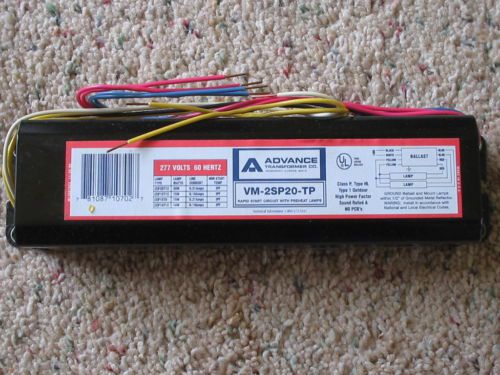 ADVANCE VM-2SP20-TP Ballast Rapid Start 277v 60hz