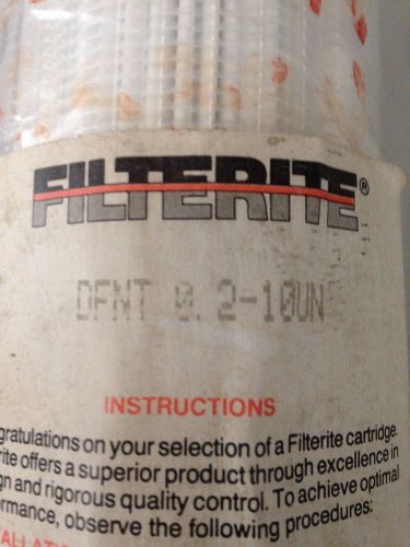 Filterite Dfnt 0.2-10un 10&#034; Filter Cartridge