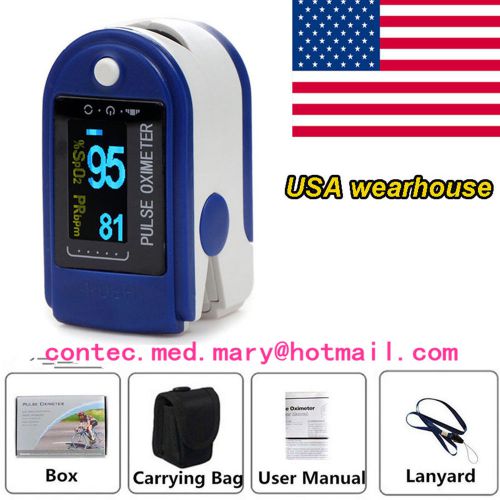 USA Seller  Finger Tip Pulse Oximeter Blood Oxygen SpO2 PR Monitor OLED CMS50D