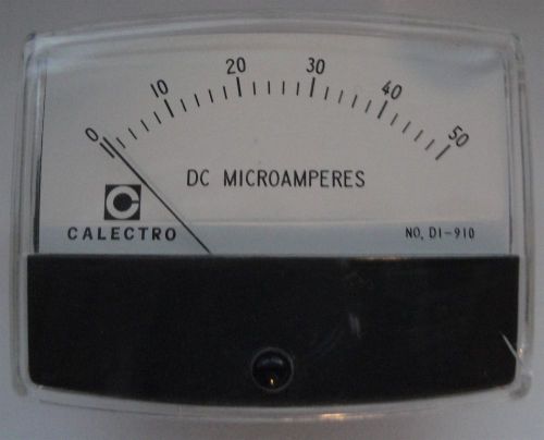 Calectro D1-910 50 Microamps DC Analog Panel Meter