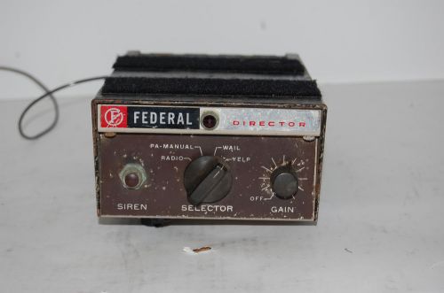 Vintage Federal Signal Director PA-15A Electronic Siren Wail Yelp Radio PA Rare