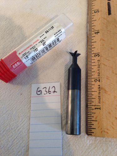 1 NEW Carbide Dovetail Cutter 45° Angle 1/2&#034; Diameter .150 WIDTH. coated. {G362}