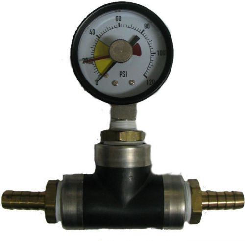 Shurflo water / fluid pressure gauge - 0-120psi for sale