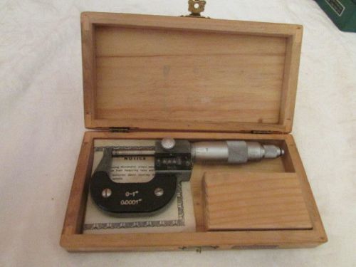 Used  0- 1&#034; DIGIT COUTNER OUTISDE MICROMETER 0.0001&#034;
