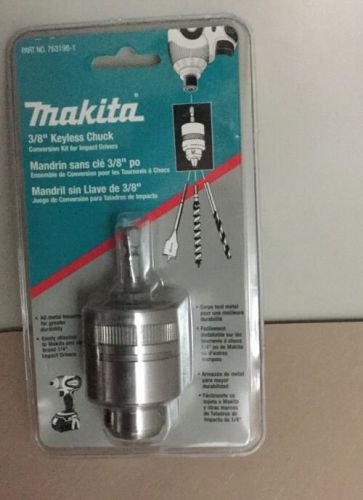 Makita 763198-1 3/8in Keyless Chuck Conversion Kit for Impact Driver w/ 1/4&#034; Hex