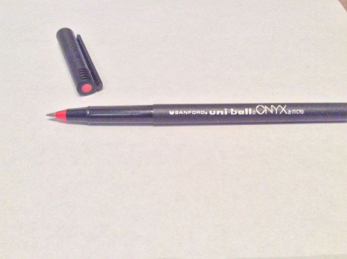 24 UNI-BALL ONYX SMOOTH INK FLOW WRITE RED ROLLERBALL MICRO 0.5mm DURABLE POINT