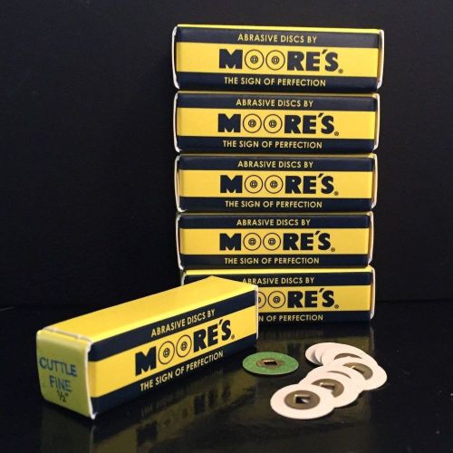 Moore&#039;s Discs Metal Center 1/2&#034; ~ Abrasive Fine 6 Boxes of 50 [300] NEW