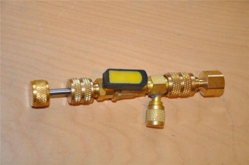 Dual size schrader valve core remover/installer change 1/4+5/16&#034;port hvac/r tool for sale