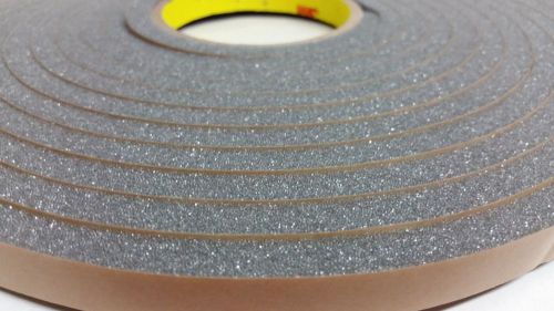 3M 4317 Single Coat Urethane Foam Tape 3/8&#034; Thick Charcoal 1/2 in x 9 yd 1 roll