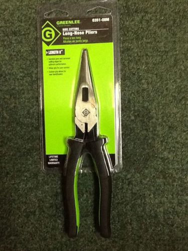 Greenlee 8in Side Cutting Long-Nose Pliers 0351-08M