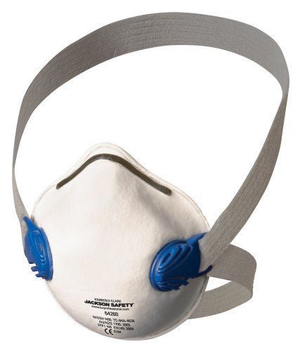 Jackson safety 64260 r10 white with gray comf dual-valve n95 particulate respira for sale