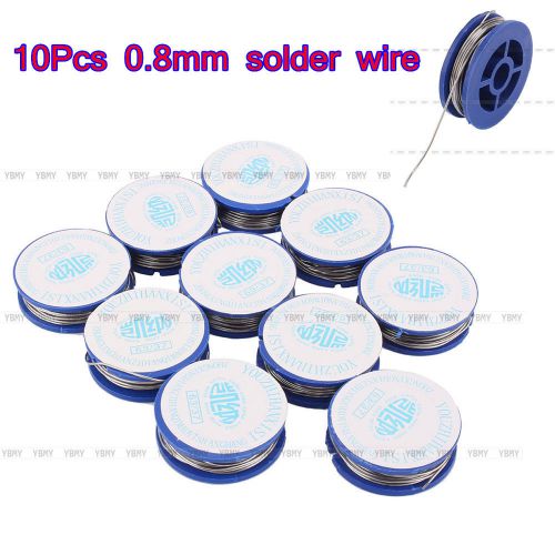 Sturdy firm 10pcs 0.8 mm tin lead rosin core solder welding iron wire reel 63/37 for sale