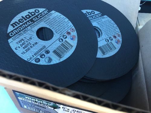 Metabo Original Slicer Cutting Discs 2 Boxes 50/box 6&#034;x.040x7/8  New