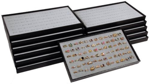 12 72 slot gray ring display travel tray jewelry for sale