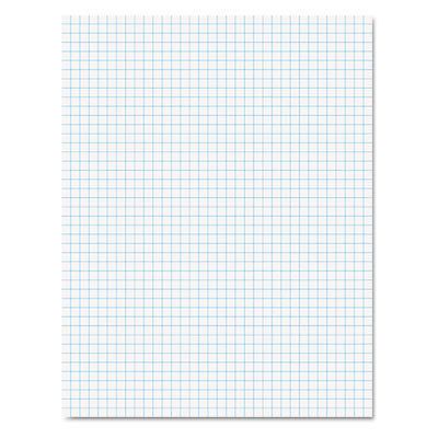 Quadrille Pads, 4 Squares/Inch, 8 1/2 x 11, White, 50 Sheets, Sold as 1 Pad