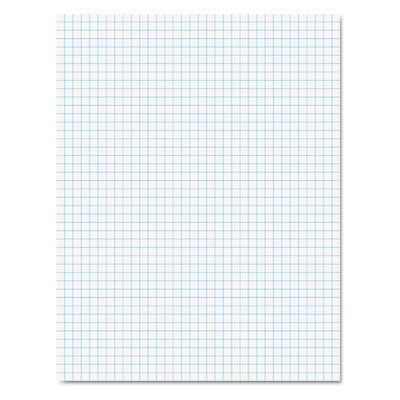 Quadrille Pads, 4 Squares/Inch, 8 1/2 x 11, White, 50 Sheets, Sold as 1 Pad