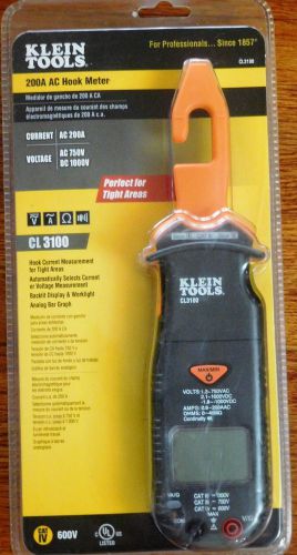 200A AC HOOK METER KLEIN TOOLS CL3100 MADE IN USA