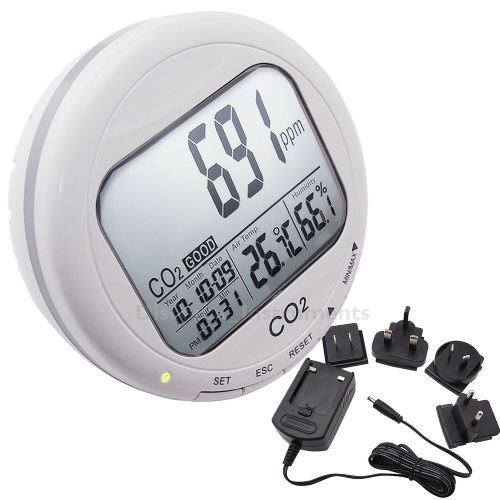 LCD Carbon Dioxide CO2 Indoor Air Quality Monitor Thermometer Hygrometer Generic