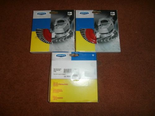 3 osborn 99084 6&#034; high speed bead knot wire wheel brush lot of 3 for sale
