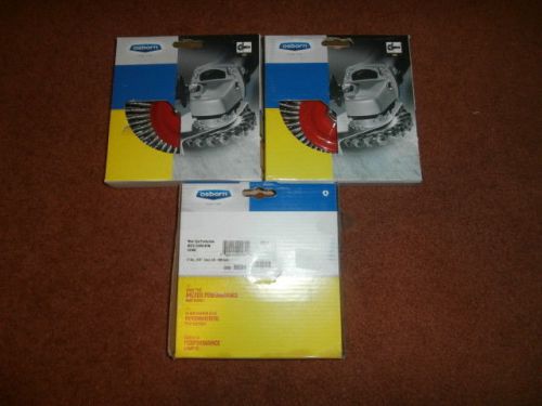 3 OSBORN 99084 6&#034; HIGH SPEED BEAD KNOT WIRE WHEEL BRUSH lot of 3