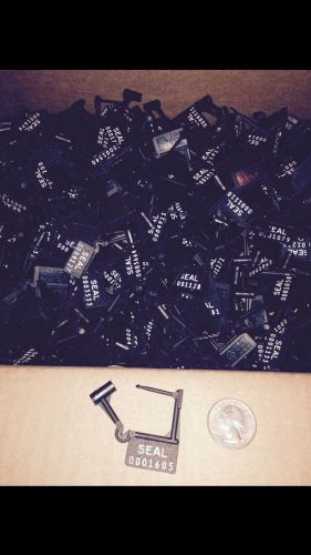 Brooks Serialized Security Seals / tags -quantity 100 Black tags