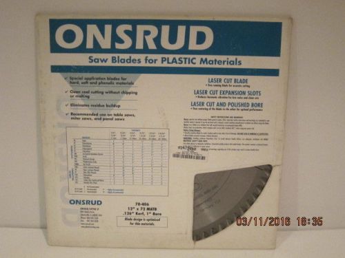 ONSRUD-70-406 12&#034; SAW BLADE FOR PLASTIC MATERIALS-Free Shipping! NEW SEALED PACK