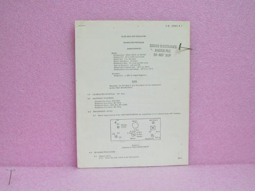 Military Manual TS-170/ARN-5 Test Oscillator Calibration Procedure