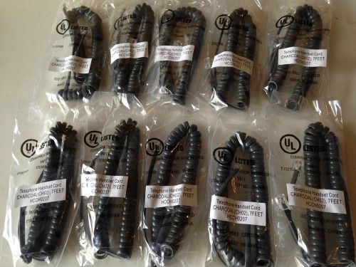 10-Pack NEW Replacement 7&#039; Handset Cord for Cisco SPA500 Series IP Phone Gray