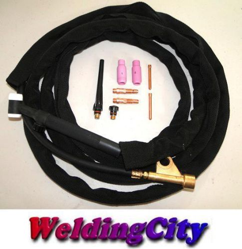 Wp-17fv-12r flex head gas valve 12&#039; 150amp air-cooled tig welding complete torch for sale