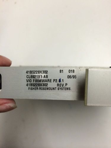 Fisher Provox VIO Firmware P2.0.1 Model # CL6921X1-A8 Part# 41B5228X302