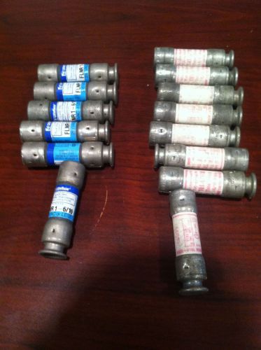 FRN-R-6/10 Buss LIttle Fuse Gould Class RK5 fusetron Amp Time Delay Fuse