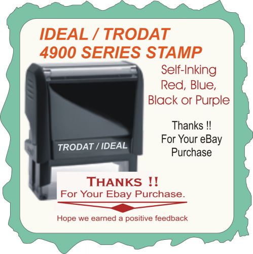 Thanks for eBay business, Trodat/Ideal 4900-Self Inking-Rubber Stamp-Black Ink