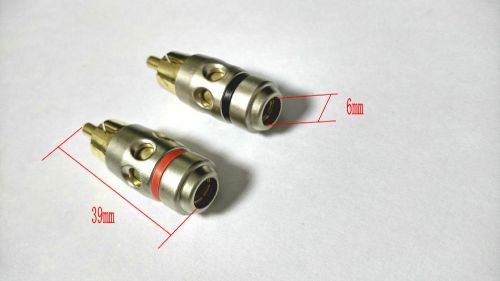 4 Pcs Copper RCA Plug Gold Plated  Audio Connector DIY soldering