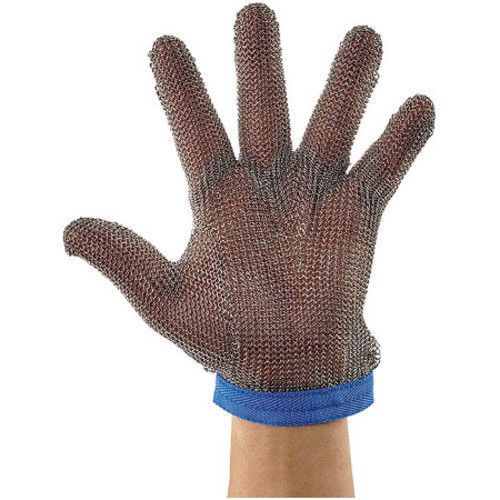 Winco pmg-1l, large reversible blue protective mesh glove for sale