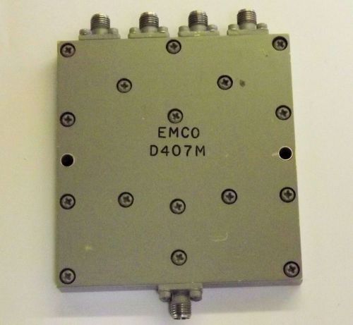EMCO D407M 4-Way Power Divider 2.0-4.0 GHz SMA
