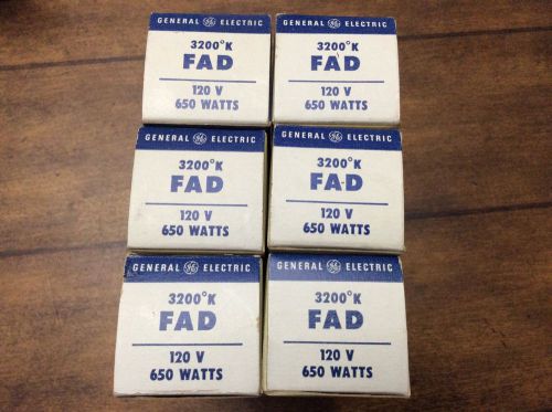 Three (3) New FAD GE General Electric 120V 650W Projector Lamp Projection Bulb