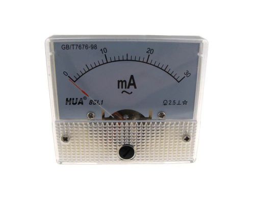 AC 0-30mA Analog Needle Panel AC Current Ammeter  85C1