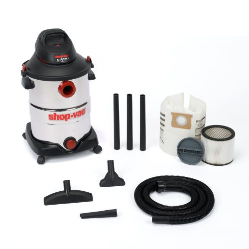 Shop-vac 12 gallon 6.0 peak hp stainless steel wet/dry vacuum 5986200 brand new! for sale