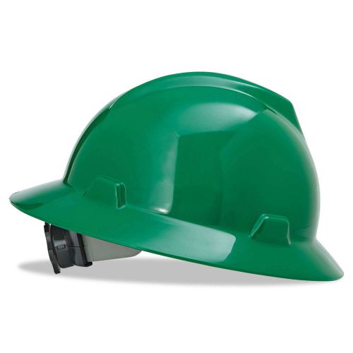 MSA Safety Works 475370 V- Gard Hard Hat with Ratchet Suspension, Green