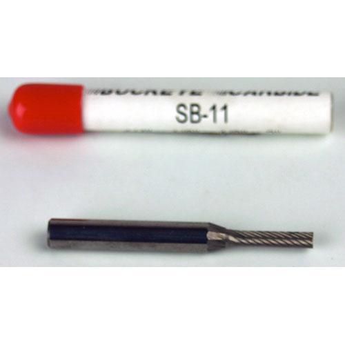 Carbide Burr (SB-11) Cylindrical End Cut - Single Cut - 1/4 x 1/8 x 1/2 x 2