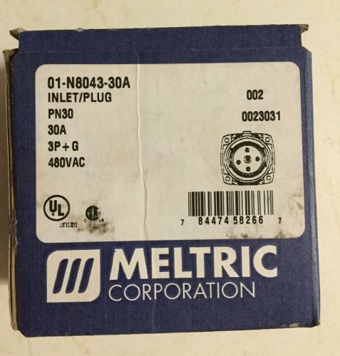 MELTRIC 01-N8043 Inlet Plug Male 30AMP *NEW IN BOX*